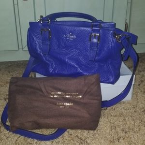Kate Spade blue satchel with crossbody strap